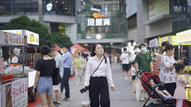 夜市集市美食摊人群小吃-合集 