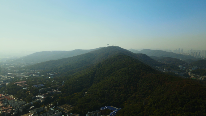 航拍岳麓山脉