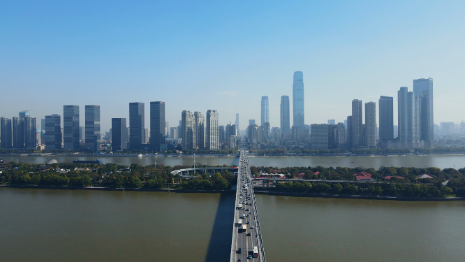 航拍长沙中心城市