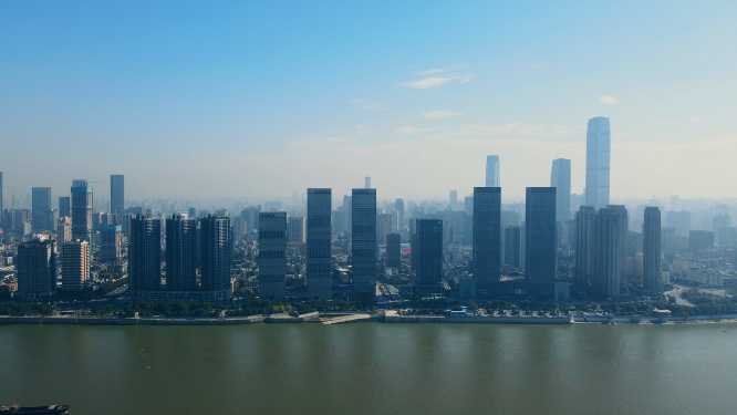 长沙万达广场大楼航拍