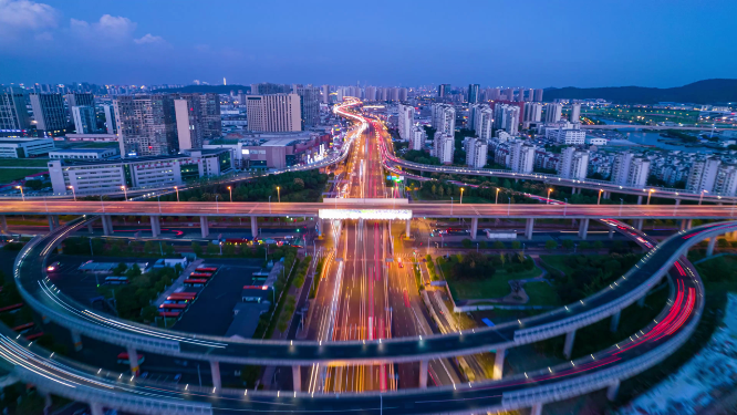 城市道路延时摄影