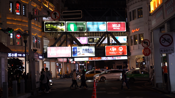 商业街夜景拍摄