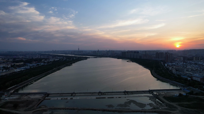 航拍河南洛阳隋唐大运河博物馆全景