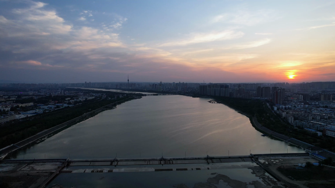 航拍河南洛阳隋唐大运河博物馆全景