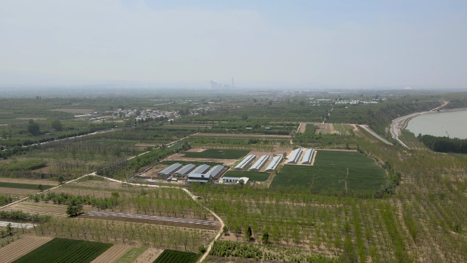 河南三门峡黄河生态廊道航拍