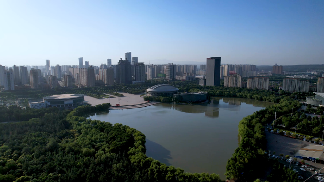 河南洛阳体育场航拍