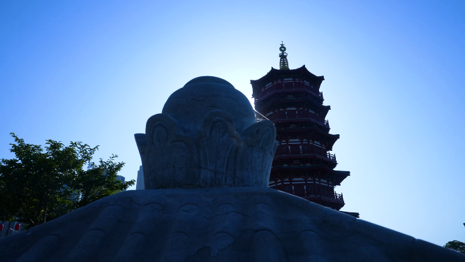 河南洛阳八小景瀍壑朱樱 朱樱塔拍摄