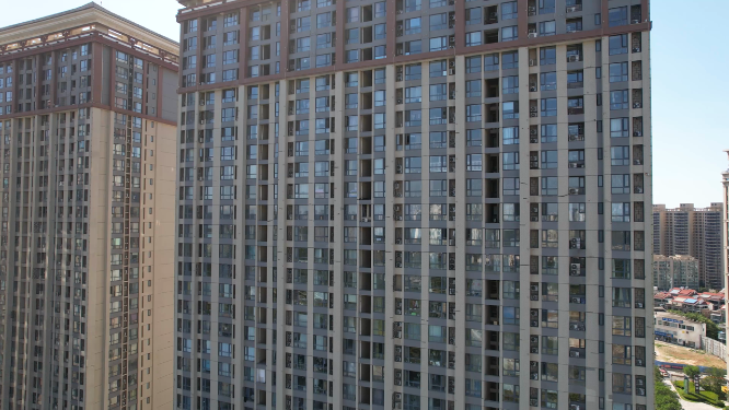 航拍河南洛阳城市中心建筑