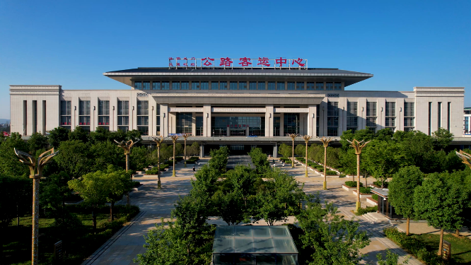 航拍河南洛阳公路客运中心