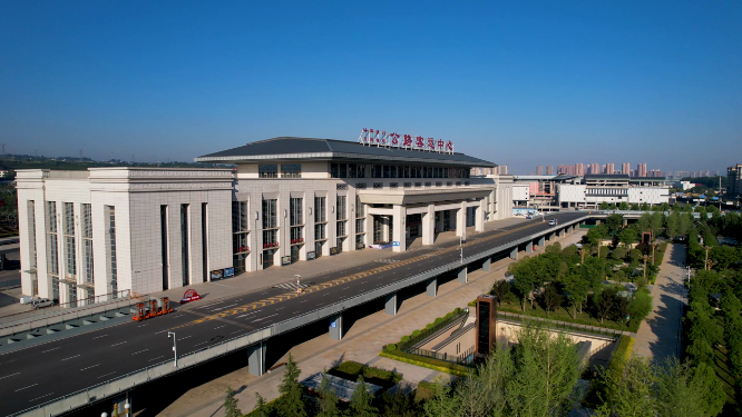 航拍河南洛阳公路客运中心
