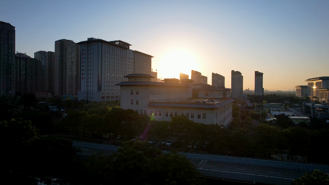 航拍河南洛阳城市建筑风景