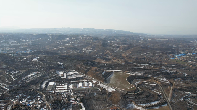 河南三门峡城市建筑航拍全景
