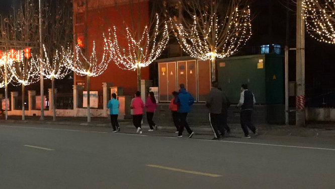 春节城市夜晚灯光氛围