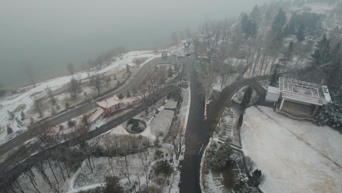 河南三门峡城市建筑航拍全景