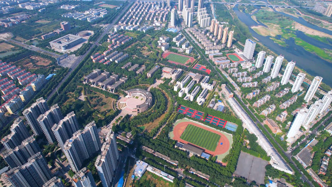 河南洛阳河南推拿职业学院全景航拍