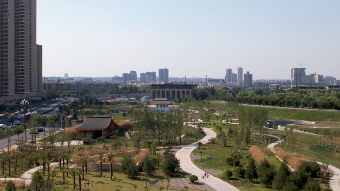 河南洛阳新街桥大景航拍