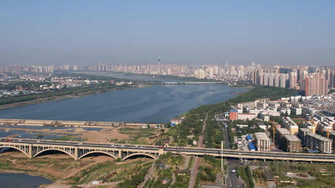 河南洛阳新街桥大景航拍