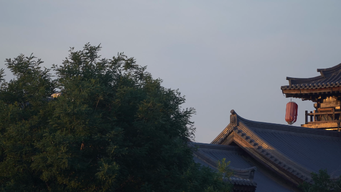 河南洛阳洛邑古城夜晚景色拍摄