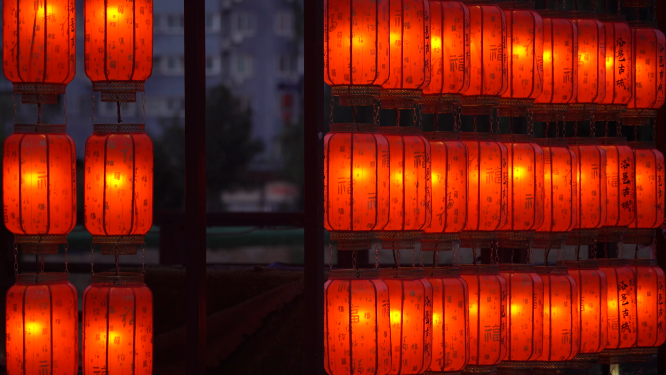 河南洛阳洛邑古城夜晚景色拍摄