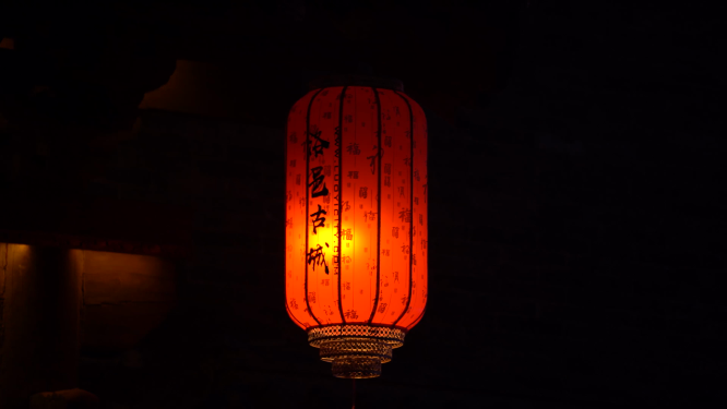 河南洛阳洛邑古城夜晚景色拍摄