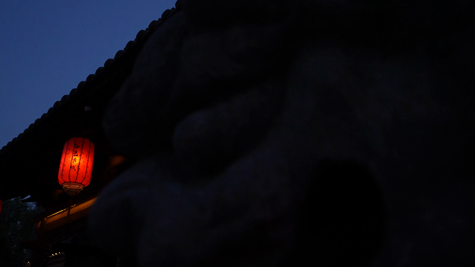 河南洛阳洛邑古城夜晚景色拍摄