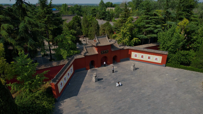 河南洛阳白马寺全景航拍