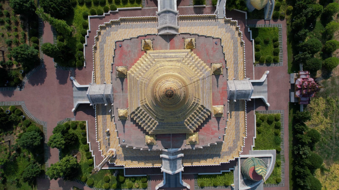 河南洛阳白马寺全景航拍