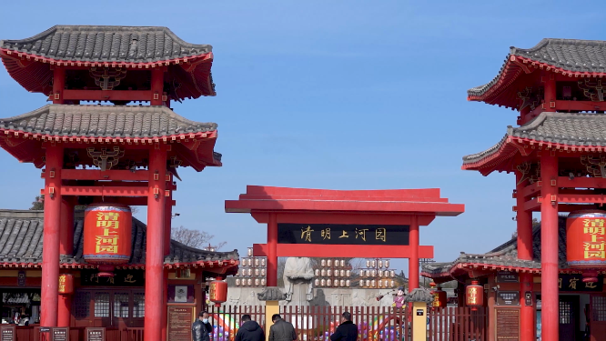 河南开封清明上河园拍摄