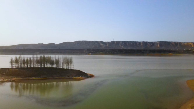河南三门峡黄河生态廊道风景拍摄