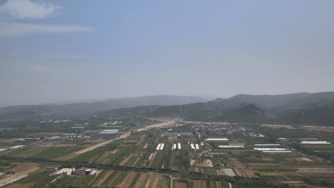 河南信阳航拍城市风光 