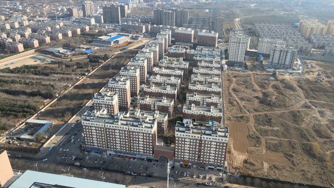 河南三门峡城市楼房建筑拍摄