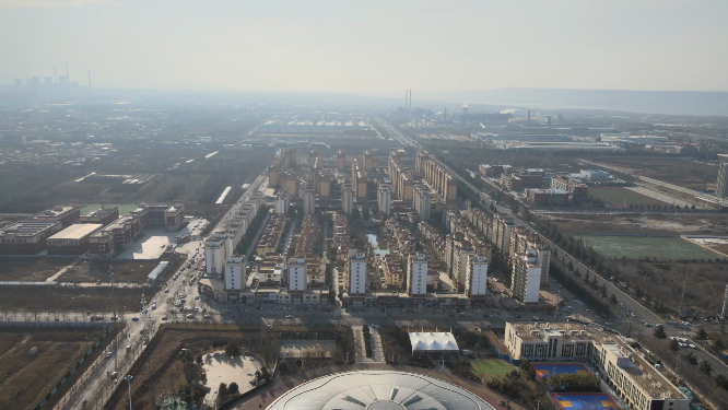 河南三门峡城市楼房建筑拍摄