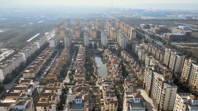河南三门峡城市楼房建筑拍摄
