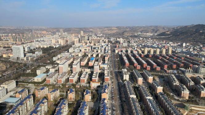 河南三门峡城市楼房建筑拍摄