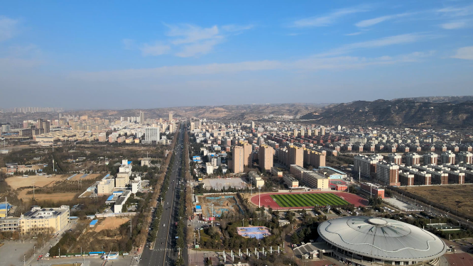 河南三门峡城市楼房建筑拍摄