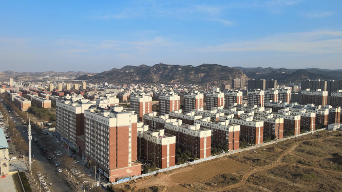 河南三门峡城市楼房建筑拍摄
