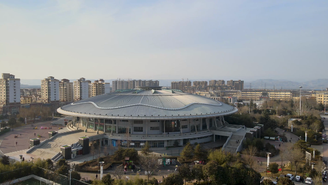 河南三门峡城市楼房建筑拍摄