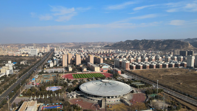 河南三门峡城市楼房建筑拍摄