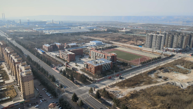 河南三门峡城市楼房建筑拍摄