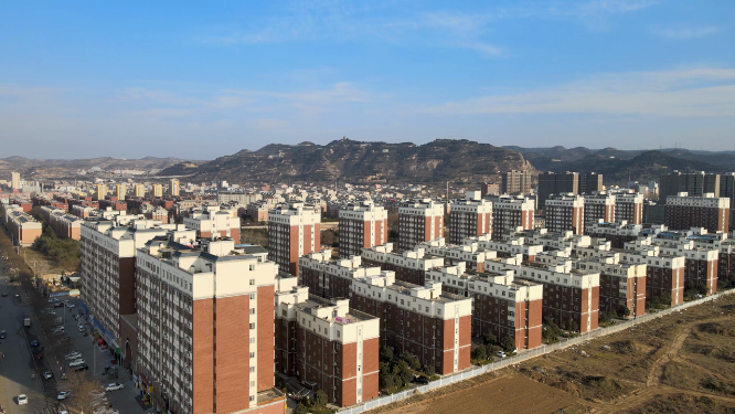 河南三门峡城市楼房建筑拍摄