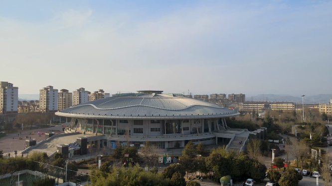 河南三门峡城市楼房建筑拍摄