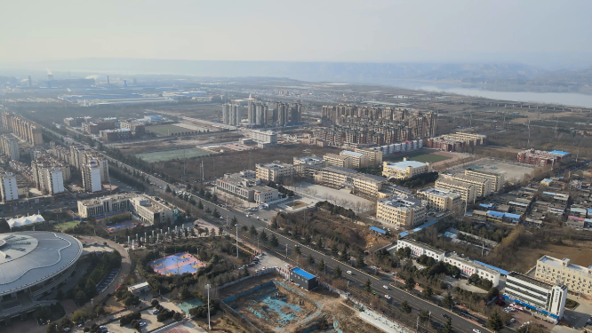 河南三门峡城市楼房建筑拍摄