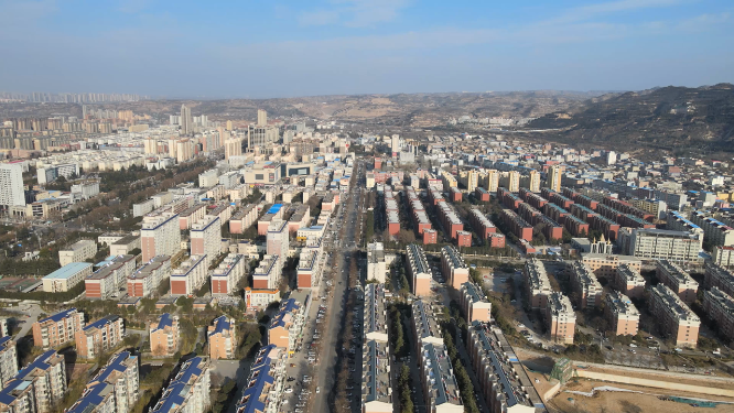 河南三门峡城市楼房建筑拍摄