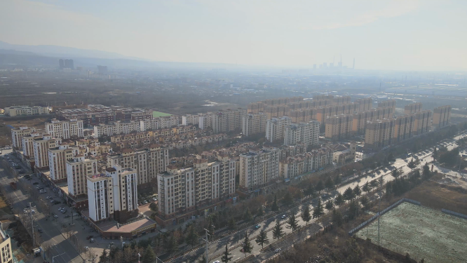 河南三门峡城市楼房建筑拍摄