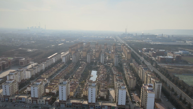 河南三门峡城市楼房建筑拍摄