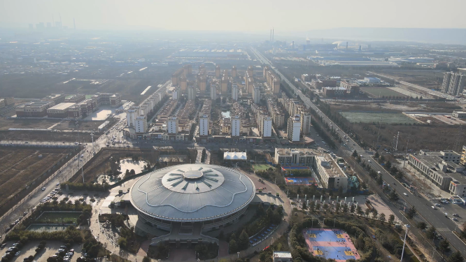 河南三门峡城市楼房建筑拍摄