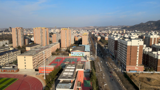 河南三门峡城市楼房建筑拍摄