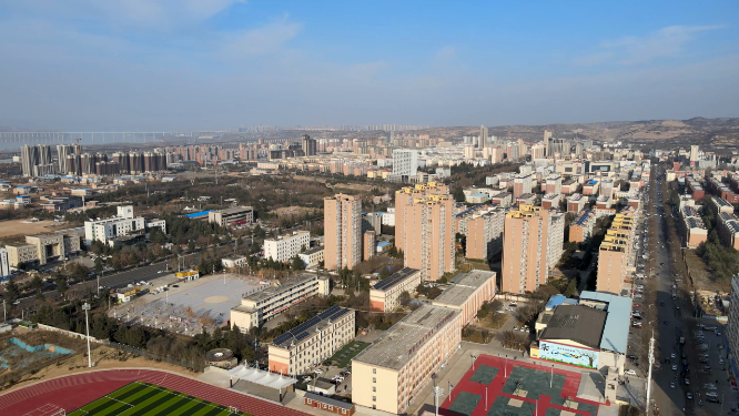 河南三门峡城市楼房建筑拍摄