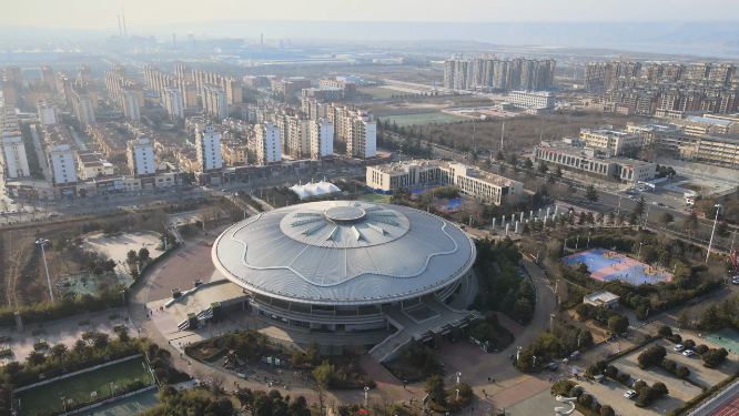 河南三门峡城市楼房建筑拍摄