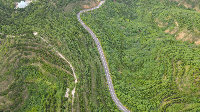 河南三门峡高阳山自然风光景色航拍
